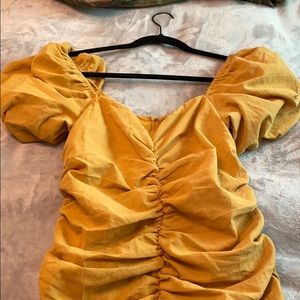 Yellow Shoulder Forever 21 Dress